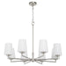 Myhouse Lighting Quorum - 6204-8-265 - Eight Light Chandelier - Goodwin - Satin Nickel