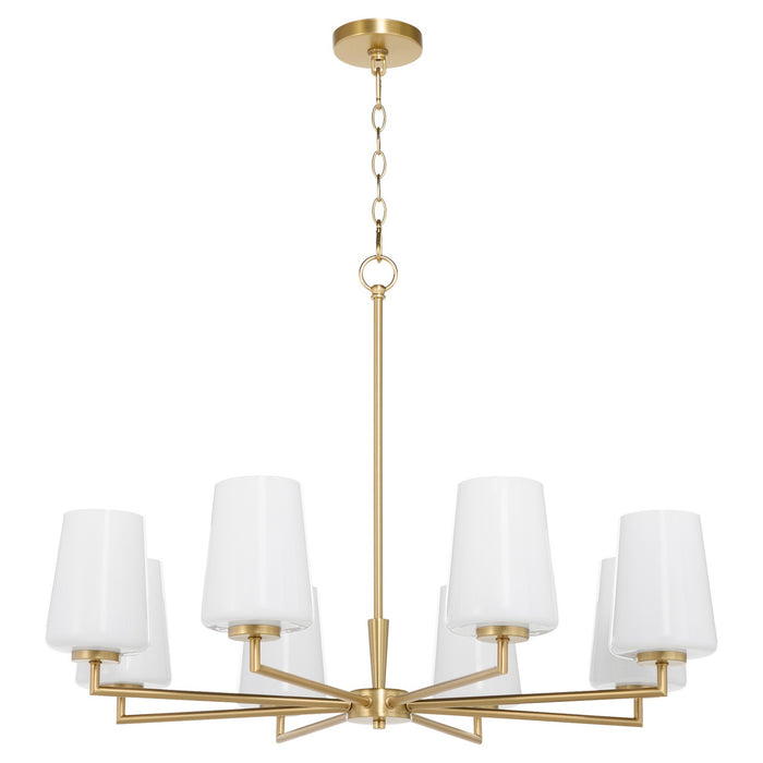 Myhouse Lighting Quorum - 6204-8-280 - Eight Light Chandelier - Goodwin - Aged Brass
