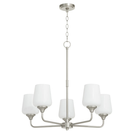 Myhouse Lighting Quorum - 6313-5-265 - Five Light Chandelier - Raymond - Satin Nickel