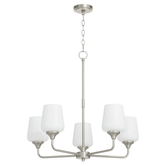 Myhouse Lighting Quorum - 6313-5-265 - Five Light Chandelier - Raymond - Satin Nickel
