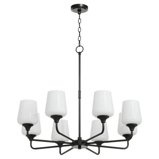 Myhouse Lighting Quorum - 6313-8-259 - Eight Light Chandelier - Raymond - Matte Black