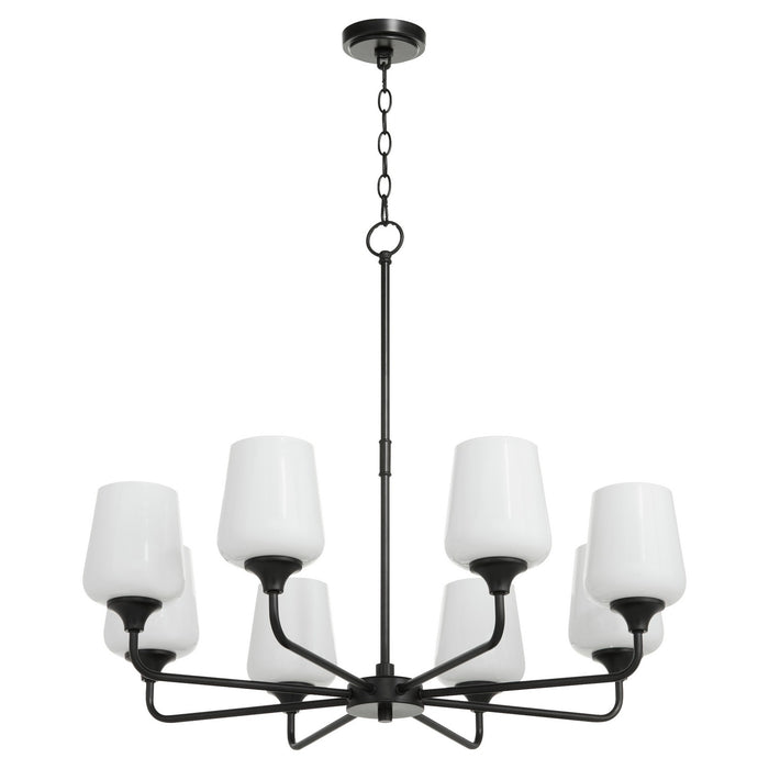 Myhouse Lighting Quorum - 6313-8-259 - Eight Light Chandelier - Raymond - Matte Black