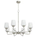 Myhouse Lighting Quorum - 6313-8-265 - Eight Light Chandelier - Raymond - Satin Nickel