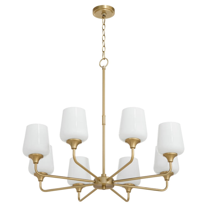 Myhouse Lighting Quorum - 6313-8-280 - Eight Light Chandelier - Raymond - Aged Brass