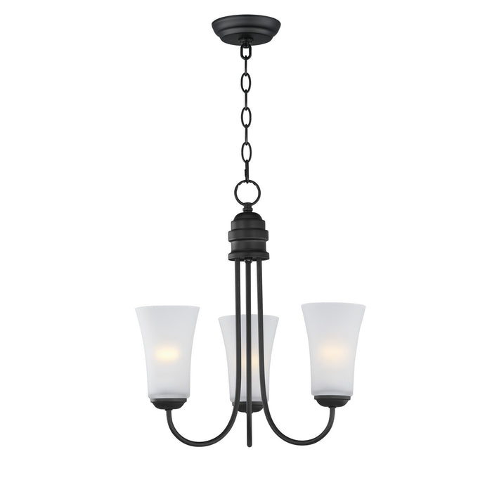 Myhouse Lighting Maxim - 10043FTBK - Three Light Chandelier - Logan - Black