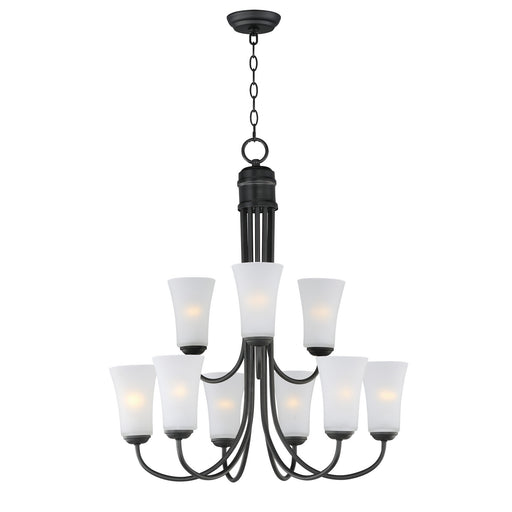 Myhouse Lighting Maxim - 10046FTBK - Nine Light Chandelier - Logan - Black
