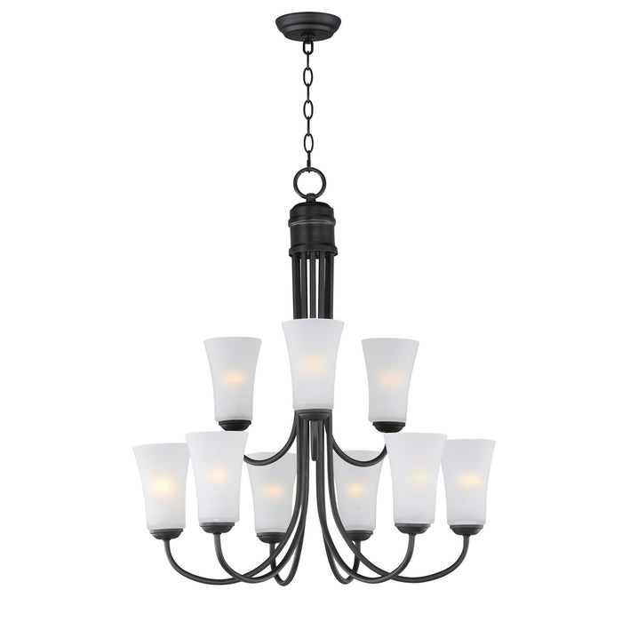 Myhouse Lighting Maxim - 10046FTBK - Nine Light Chandelier - Logan - Black