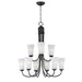 Myhouse Lighting Maxim - 10046FTBK - Nine Light Chandelier - Logan - Black