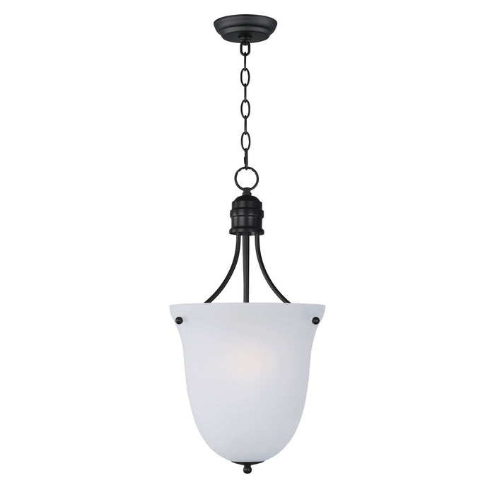 Myhouse Lighting Maxim - 10048FTBK - Three Light Foyer Pendant - Logan - Black