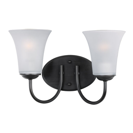 Myhouse Lighting Maxim - 10052FTBK - Two Light Bath Vanity - Logan - Black