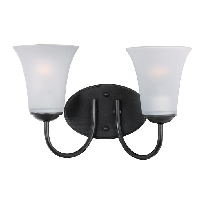 Myhouse Lighting Maxim - 10052FTBK - Two Light Bath Vanity - Logan - Black