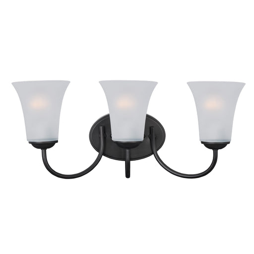 Myhouse Lighting Maxim - 10053FTBK - Three Light Bath Vanity - Logan - Black