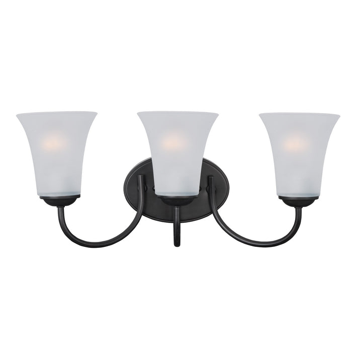 Myhouse Lighting Maxim - 10053FTBK - Three Light Bath Vanity - Logan - Black
