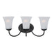 Myhouse Lighting Maxim - 10053FTBK - Three Light Bath Vanity - Logan - Black