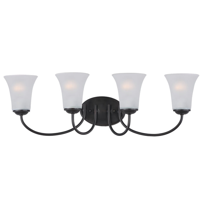 Myhouse Lighting Maxim - 10054FTBK - Four Light Bath Vanity - Logan - Black