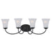Myhouse Lighting Maxim - 10054FTBK - Four Light Bath Vanity - Logan - Black