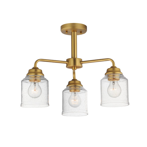 Myhouse Lighting Maxim - 12260CDNAB - Three Light Semi-Flush Mount/Chandelier - Acadia - Natural Aged Brass