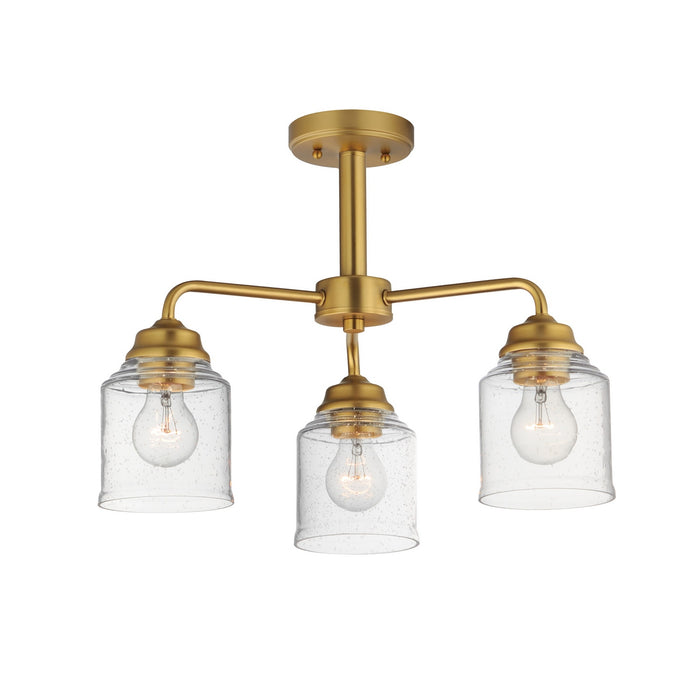 Myhouse Lighting Maxim - 12260CDNAB - Three Light Semi-Flush Mount/Chandelier - Acadia - Natural Aged Brass