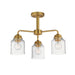 Myhouse Lighting Maxim - 12260CDNAB - Three Light Semi-Flush Mount/Chandelier - Acadia - Natural Aged Brass