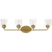 Myhouse Lighting Maxim - 12264CDNAB - Four Light Bath Vanity - Acadia - Natural Aged Brass
