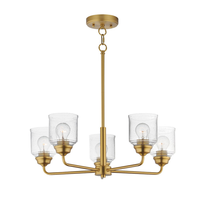 Myhouse Lighting Maxim - 12266CDNAB - Five Light Chandelier - Acadia - Natural Aged Brass