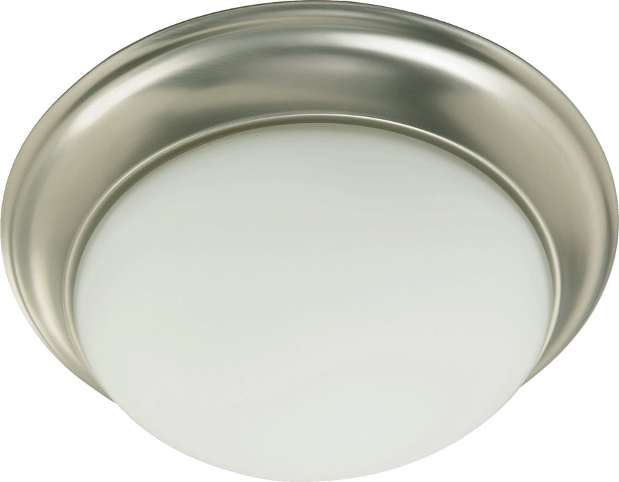 Myhouse Lighting Quorum - 3507-11-65 - One Light Ceiling Mount - 3507 Satin Opal Ceiling Mounts - Satin Nickel