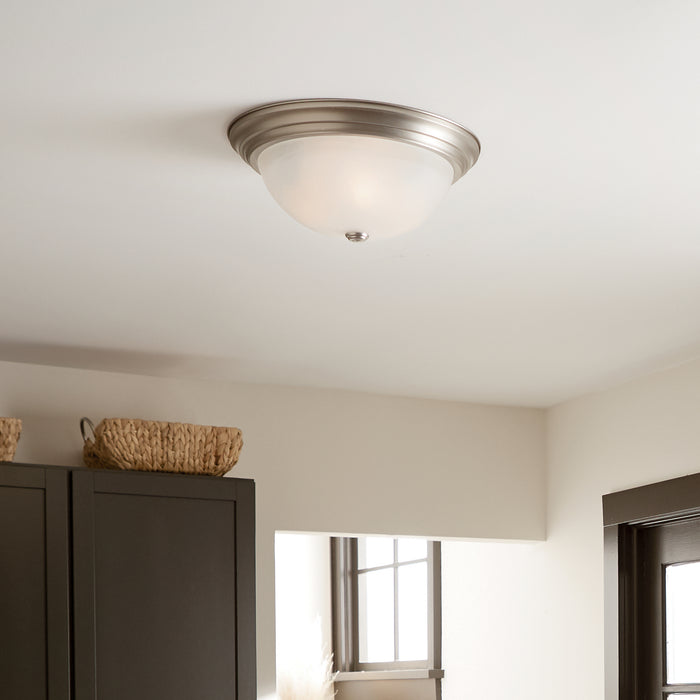 Myhouse Lighting Kichler - 8110NI - Three Light Flush Mount - No Family - Brushed Nickel