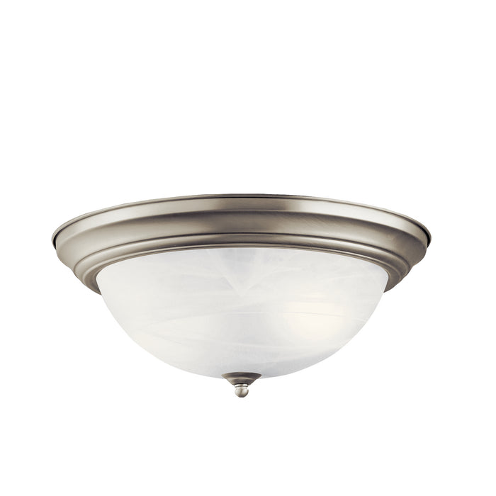 Myhouse Lighting Kichler - 8110NI - Three Light Flush Mount - No Family - Brushed Nickel