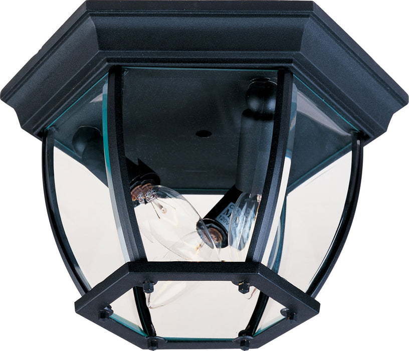 Myhouse Lighting Maxim - 1029BK - Three Light Outdoor Ceiling Mount - Crown Hill - Black