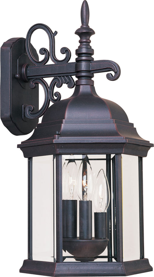 Myhouse Lighting Maxim - 1073CLEB - Three Light Outdoor Wall Lantern - Builder Cast - Empire Bronze