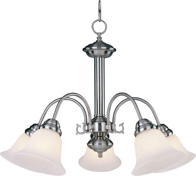 Myhouse Lighting Maxim - 2698MRSN - Five Light Chandelier - Malaga - Satin Nickel