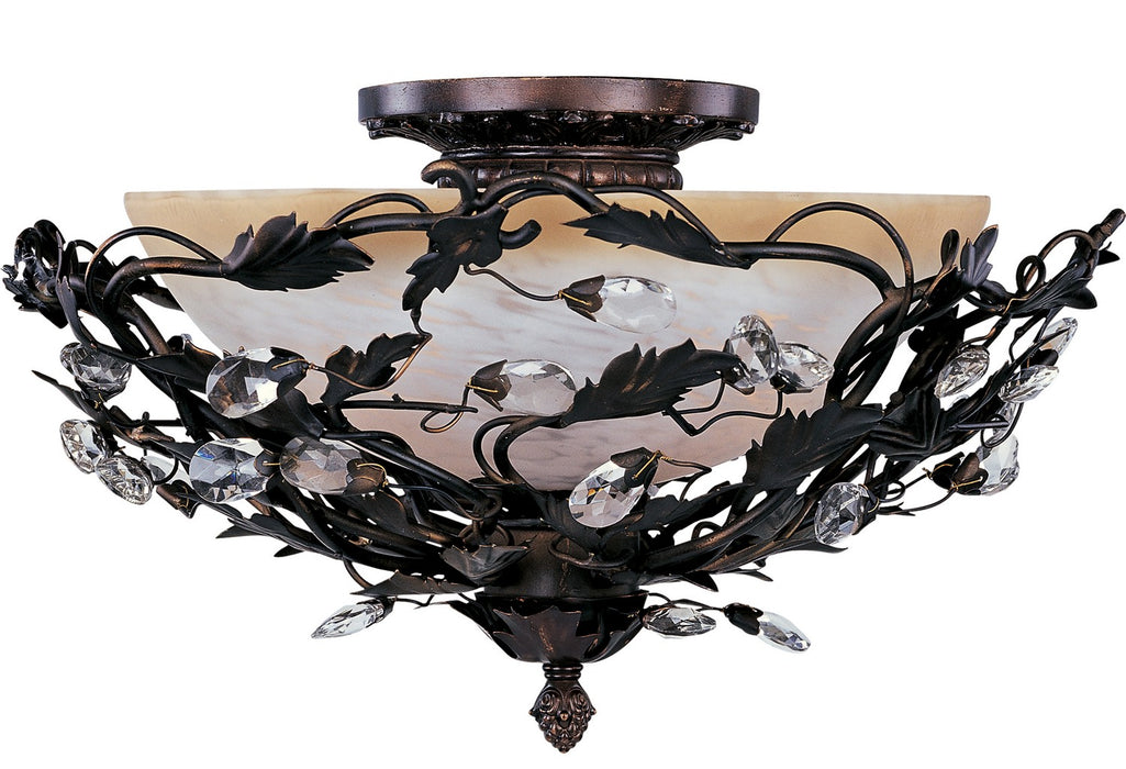 Myhouse Lighting Maxim - 2859OI - Three Light Semi-Flush Mount - Elegante - Oil Rubbed Bronze