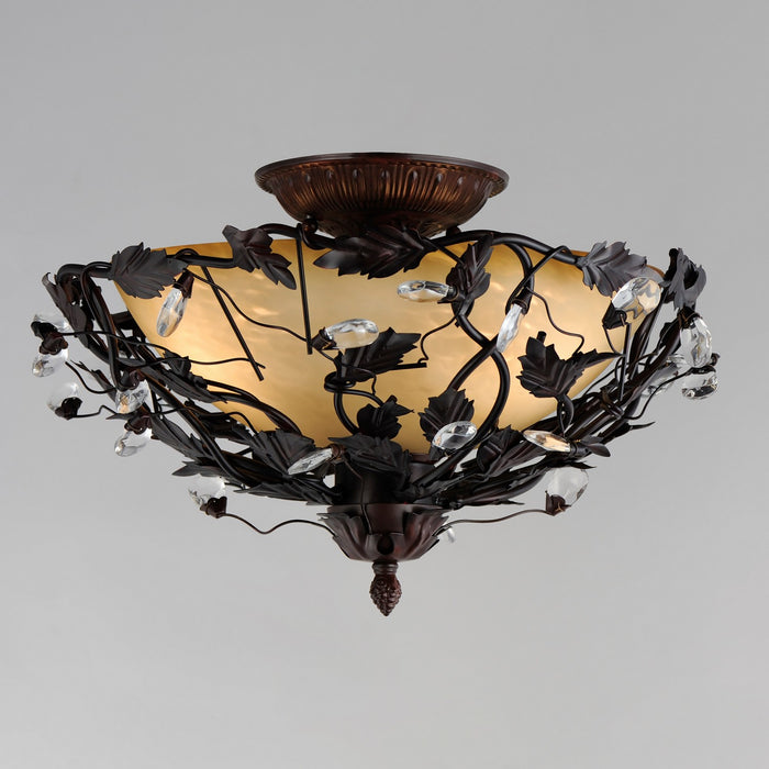 Myhouse Lighting Maxim - 2859OI - Three Light Semi-Flush Mount - Elegante - Oil Rubbed Bronze