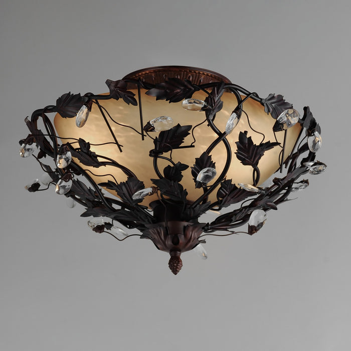 Myhouse Lighting Maxim - 2859OI - Three Light Semi-Flush Mount - Elegante - Oil Rubbed Bronze