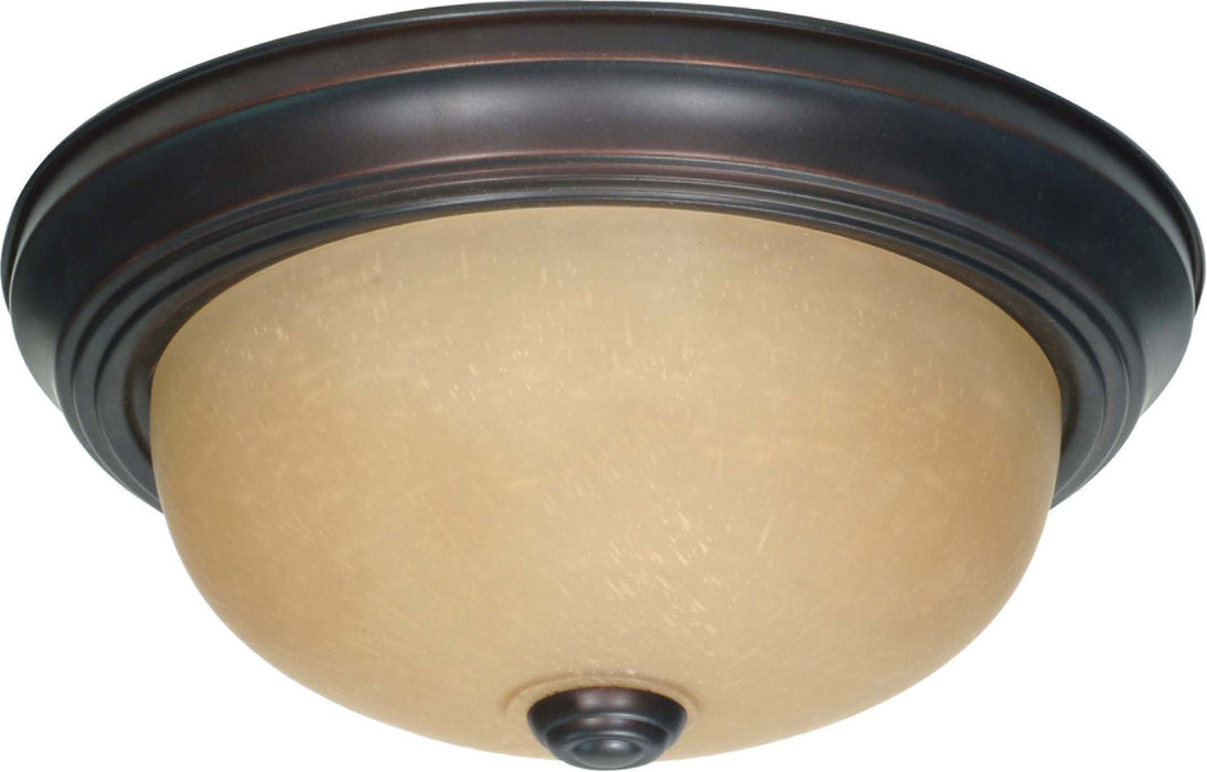 Myhouse Lighting Nuvo Lighting - 60-1255 - Two Light Flush Mount - Mahogany Bronze / Champagne