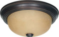 Myhouse Lighting Nuvo Lighting - 60-1255 - Two Light Flush Mount - Mahogany Bronze / Champagne