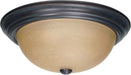 Myhouse Lighting Nuvo Lighting - 60-1257 - Three Light Flush Mount - Mahogany Bronze / Champagne