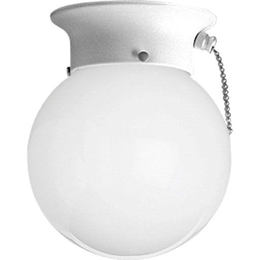 Myhouse Lighting Progress Lighting - P3605-30SW - One Light Flush Mount - Globe - Opal (Pullchain) - White