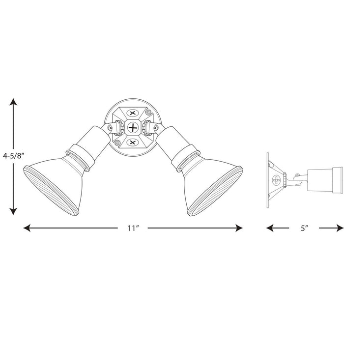 Myhouse Lighting Progress Lighting - P5212-30 - Two Light Adjustable Swivel Flood Light - Par Lampholder - White