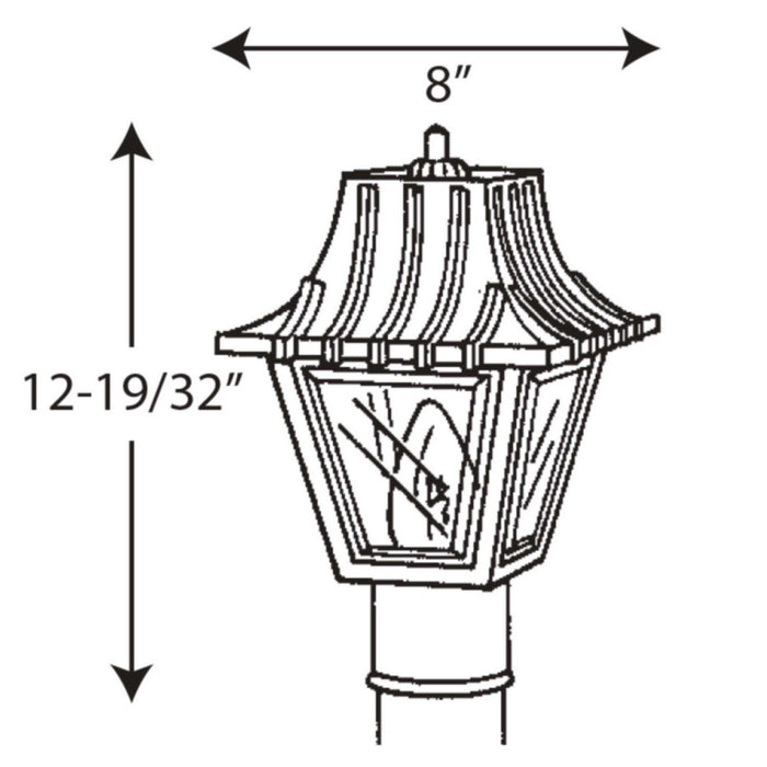 Myhouse Lighting Progress Lighting - P5414-31 - One Light Post Lantern - Mansard - Textured Black