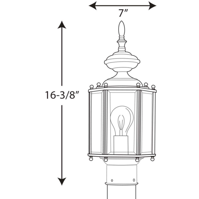 Myhouse Lighting Progress Lighting - P5430-10 - One Light Post Lantern - BrassGUARD Lantern - Polished Brass