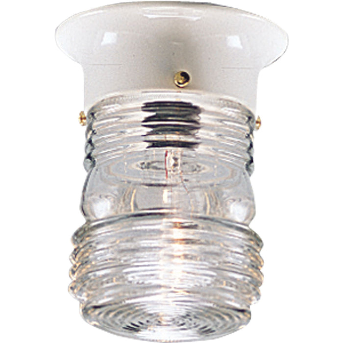 Myhouse Lighting Progress Lighting - P5603-30 - One Light Outdoor Flush Mount - Utility Lantern - White