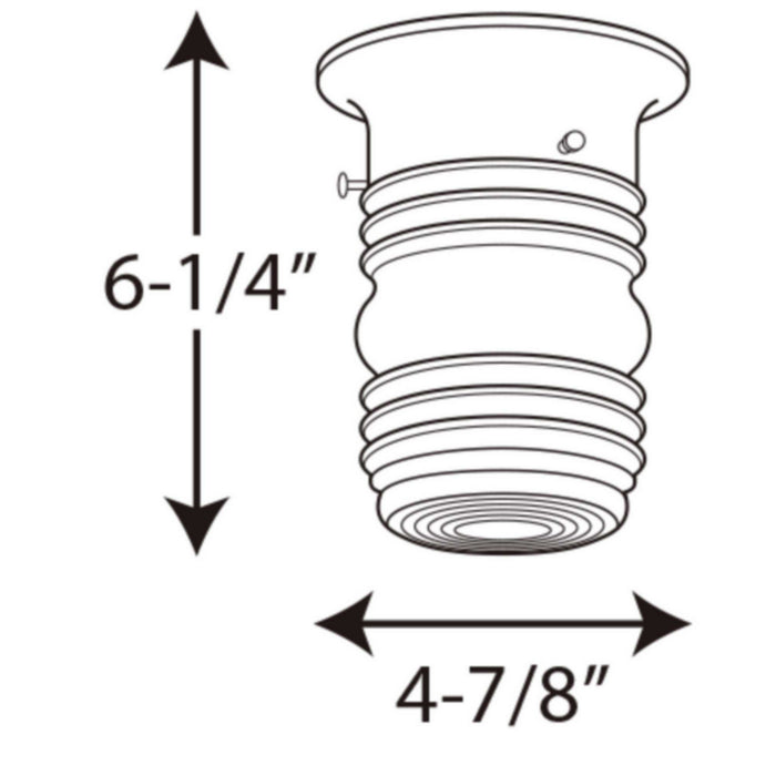 Myhouse Lighting Progress Lighting - P5603-31 - One Light Outdoor Flush Mount - Utility Lantern - Black