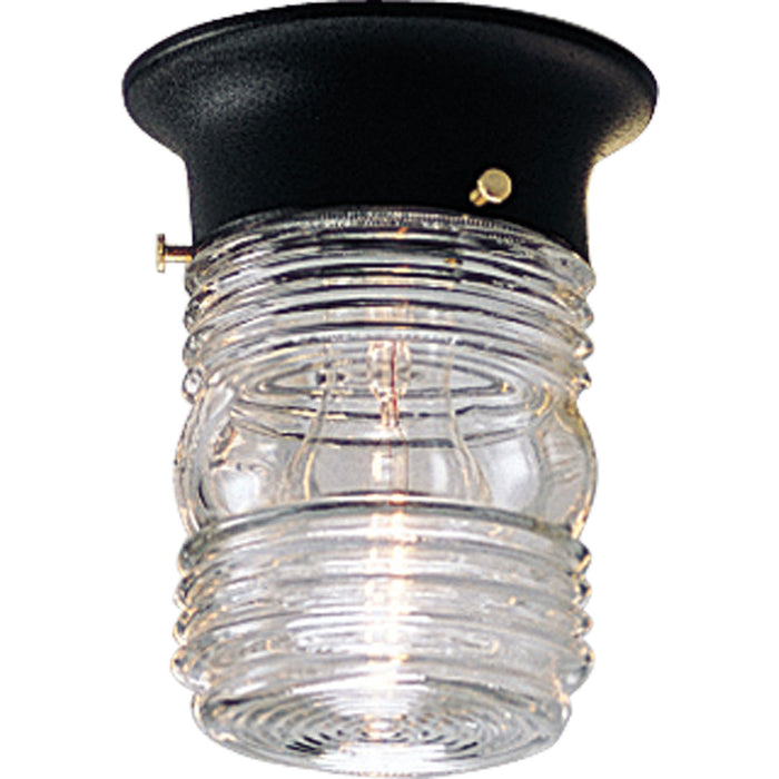 Myhouse Lighting Progress Lighting - P5603-31 - One Light Outdoor Flush Mount - Utility Lantern - Black