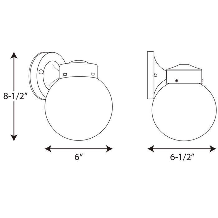 Myhouse Lighting Progress Lighting - P5604-30 - One Light Wall Lantern - Utility Lantern - White