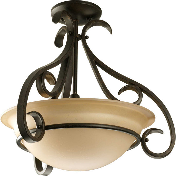 Myhouse Lighting Progress Lighting - P3843-77 - Three Light Foyer Pendant - Torino - Forged Bronze