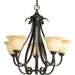 Myhouse Lighting Progress Lighting - P4416-77 - Five Light Chandelier - Torino - Forged Bronze