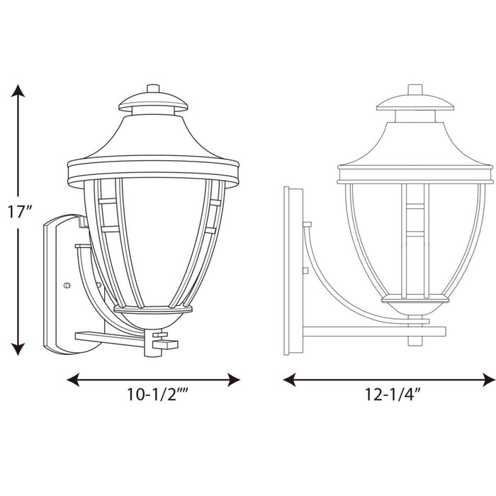 Myhouse Lighting Progress Lighting - P5780-31 - One Light Wall Lantern - Fairview - Textured Black