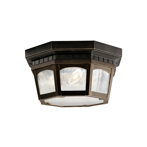 Myhouse Lighting Kichler - 9538RZ - Three Light Outdoor Ceiling Mount - Courtyard - Rubbed Bronze