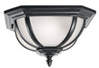 Myhouse Lighting Kichler - 9848BK - Two Light Outdoor Flush/Semi Flush Mount - Salisbury - Black